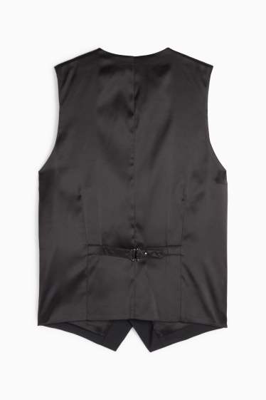 Hommes - Gilet sans manches - regular fit - Flex - laine vierge mélangée - noir