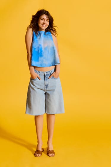 Femmes - Jort - mid waist - jean bleu clair