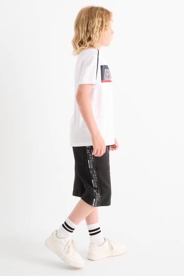 Kinder Buben - Sweatshorts - schwarz