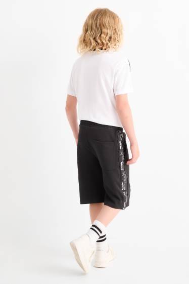 Kinder Buben - Sweatshorts - schwarz