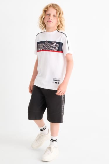 Kinder Buben - Sweatshorts - schwarz