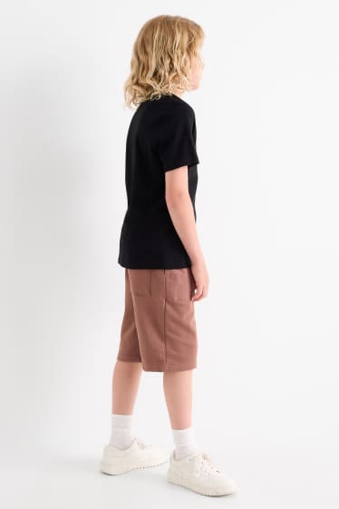 Kinder Buben - Sweat-Cargoshorts - braun