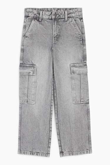 Kinderen: jongens - Cargojeans - jeansgrijs