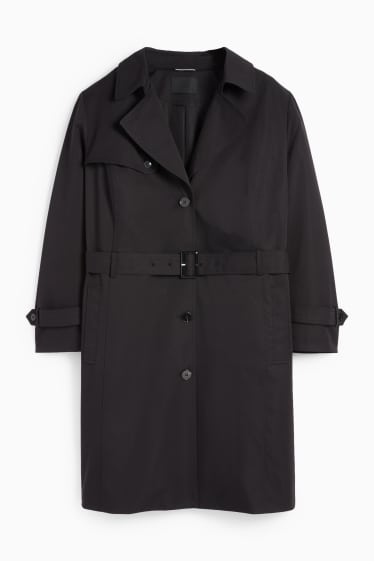 Damen - Trenchcoat - schwarz