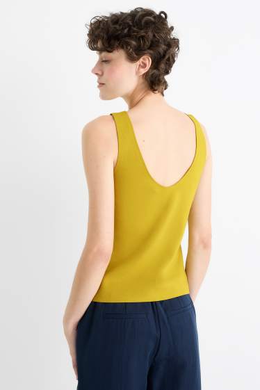 Damen - Basic-Top - senfgelb