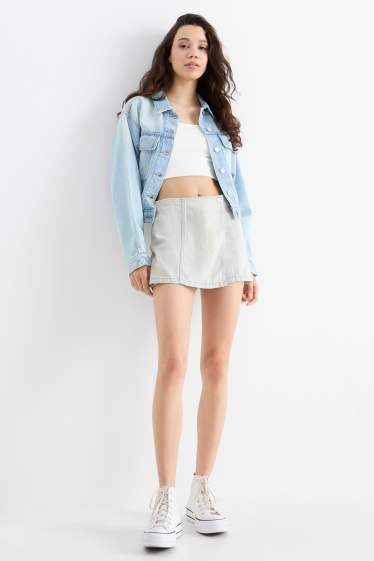 Dona - Faldilla pantaló texana - texà blau clar