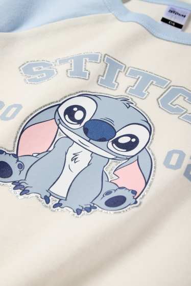 Kinder Mädchen - Lilo & Stitch - Kurzarmshirt - gerippt - weiss