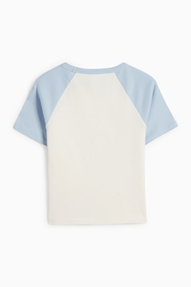 Kinder Mädchen - Lilo & Stitch - Kurzarmshirt - gerippt - weiss