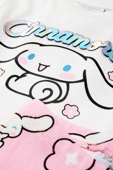 Kinder Mädchen - Cinnamoroll - Set - Kurzarmshirt und Radlerhose - 2 teilig - weiß