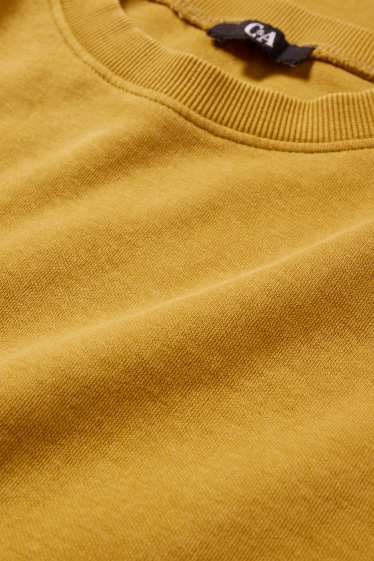 Women - T-shirt dress - mustard yellow