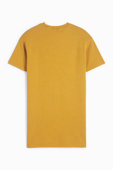 Women - T-shirt dress - mustard yellow