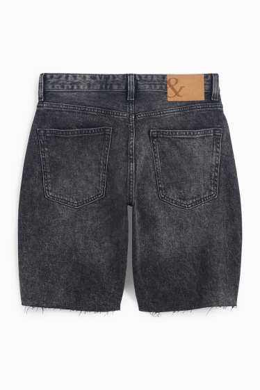 Damen - Jeans-Shorts - Mid Waist - LYCRA® - grau