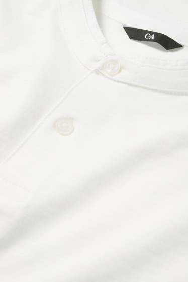 Bărbați - Tricou henley - alb
