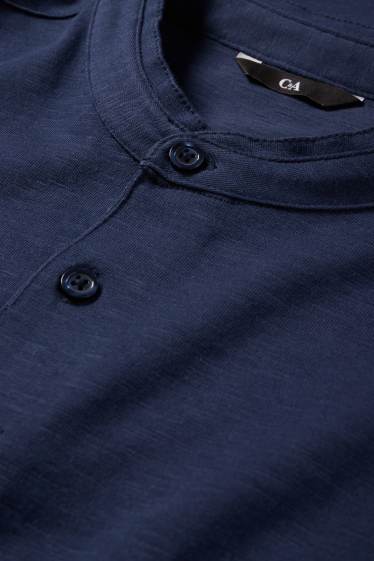 Men - Henley top - dark blue