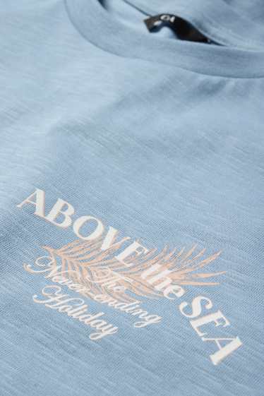 Men - T-shirt - regular fit - light blue