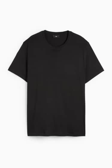 Heren - T-shirt - regular fit - zwart