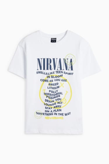 Bambini - Nirvana - maglia a maniche corte - bianco