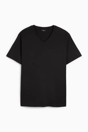 Heren - T-shirt - regular fit - zwart