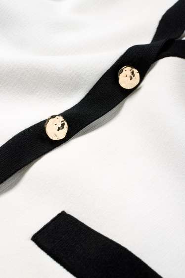 Women - Cardigan - black / white