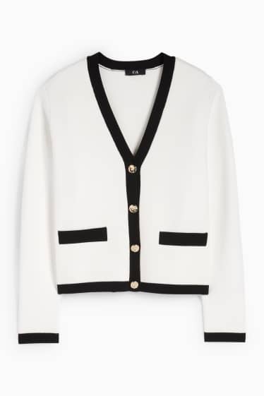 Women - Cardigan - black / white