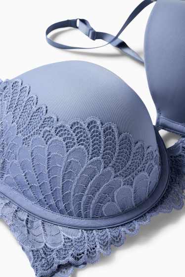 Dames - BH met beugels - FULL COVERAGE - voorgevormd - blauw