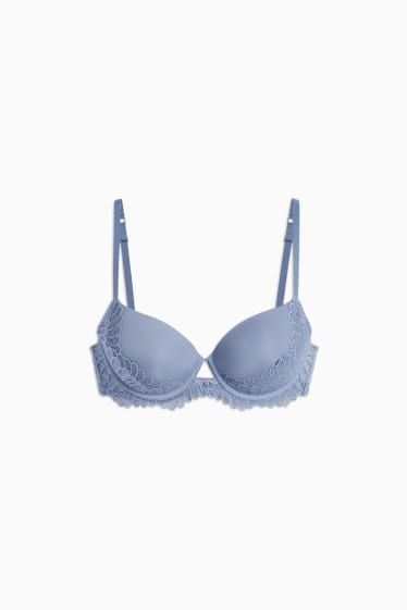 Dames - BH met beugels - FULL COVERAGE - voorgevormd - blauw
