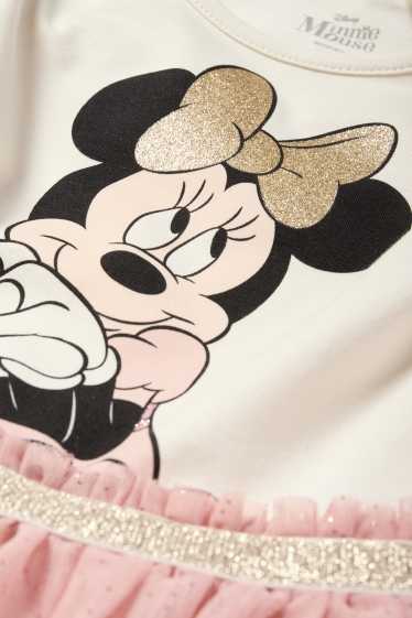 Kinderen: meisjes - Minnie Mouse - set - jurk en tas - 2-delig - beige