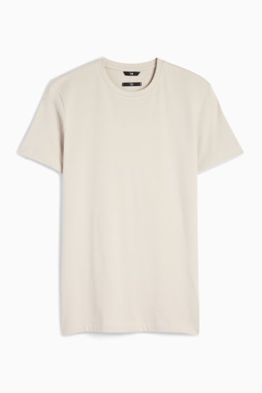 Men - T-shirt - slim fit - Flex - beige