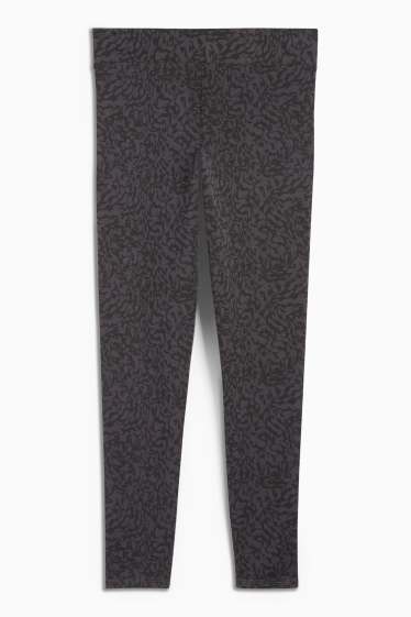 Dames - Basic legging - met patroon - zwart