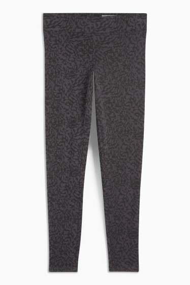 Dames - Basic legging - met patroon - zwart
