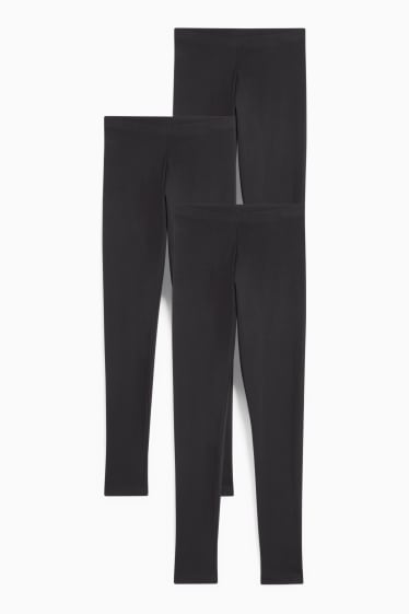 Kinderen: meisjes - Set van 3 - legging - zwart
