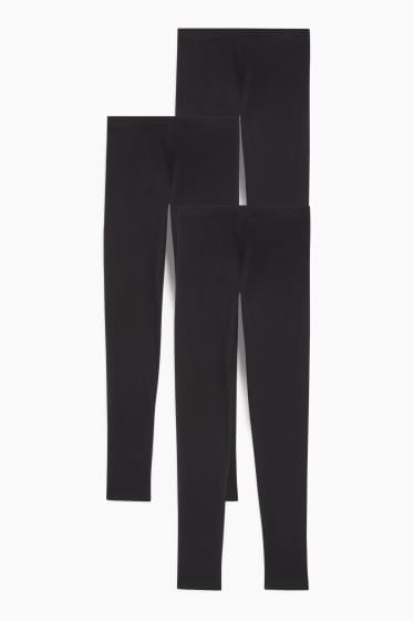Kinderen: meisjes - Set van 3 - legging - zwart
