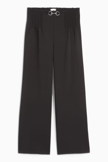 Kinder Mädchen - Stoffhose - schwarz