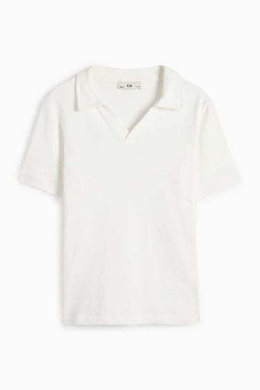 Kinder Jungen - Poloshirt - strukturiert - weiss