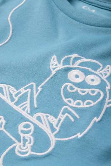 Kinder Buben - Skater-Monster - Kurzarmshirt - blau