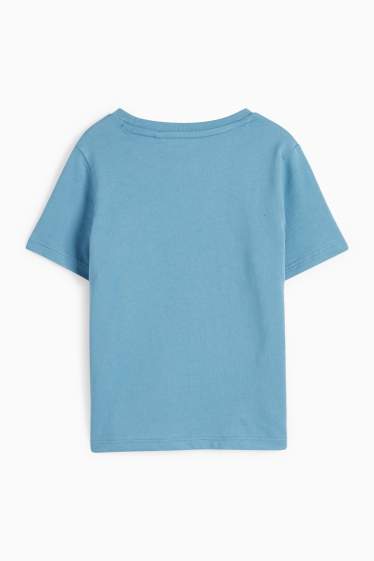 Kinder Buben - Skater-Monster - Kurzarmshirt - blau