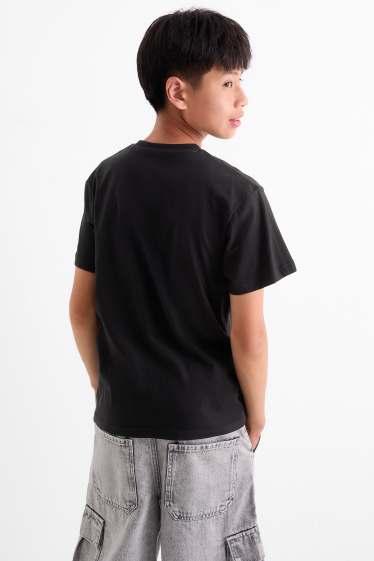 Kinder Jungen - Kurzarmshirt - schwarz