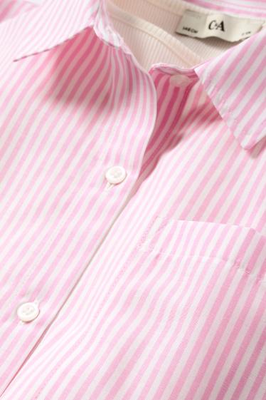 Kinder Mädchen - Set - Bluse und Top - 2 teilig - weiss / rosa