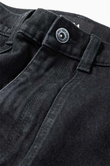 Damen - Jeans-Minirock - schwarz