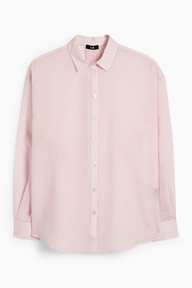 Femmes - Chemisier - à rayures - blanc / rose