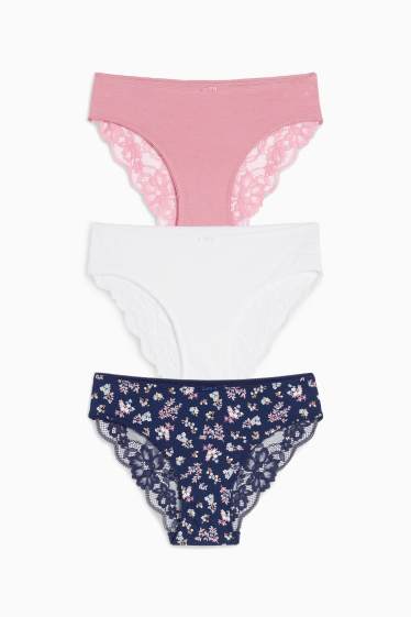 Damen - Multipack 3er - Slip - dunkelblau