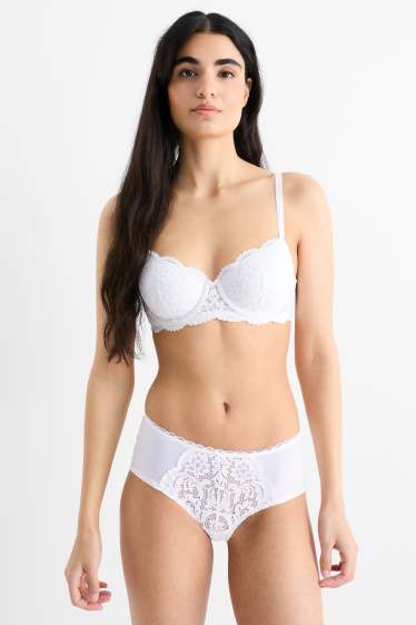 Femmes - Soutien-gorge avec armatures - DEMI - ampliforme - blanc