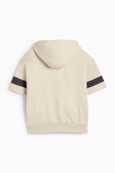Kinder Jungen - New York - Kurzarmshirt mit Kapuze - beige
