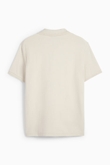 Herren - Poloshirt - strukturiert - beige