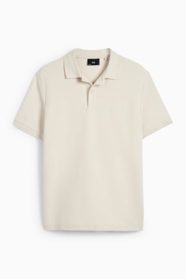 Herren - Poloshirt - strukturiert - beige