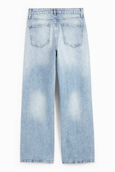 Damen - Baggy Jeans - Mid Waist - helljeansblau