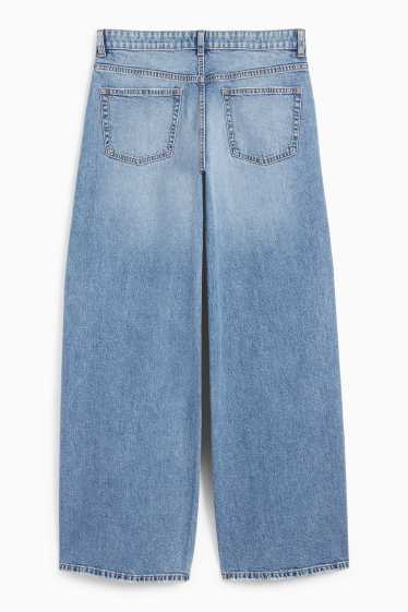 Damen - Wide Leg Jeans - Low Waist - jeansblau