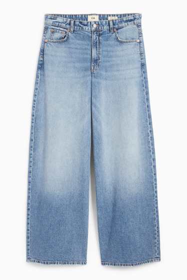 Damen - Wide Leg Jeans - Low Waist - jeansblau