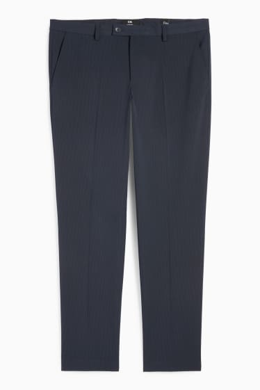 Herren - Anzughose - Body Fit - Flex - LYCRA® - gestreift - dunkelblau