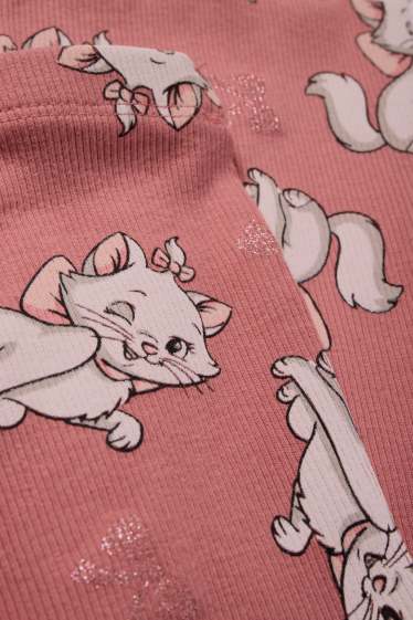 Kinderen: meisjes - Aristocats - flared legging - geribd - donker rose